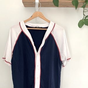 Forever 21 jersey button up